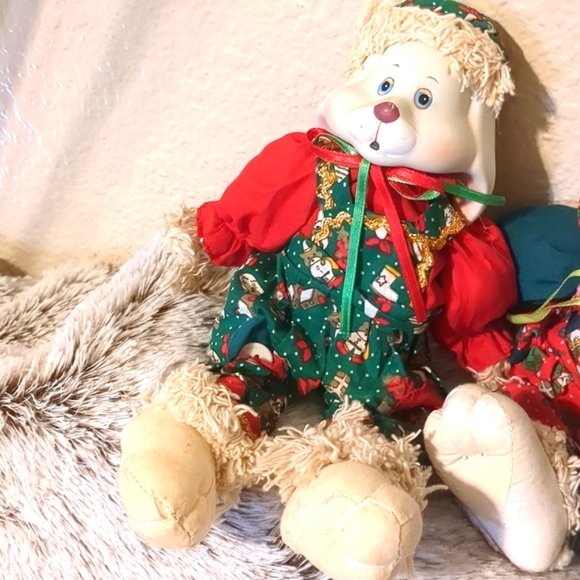 PORCELAIN CHRISTMAS BUNNIES - Picture 3 of 5